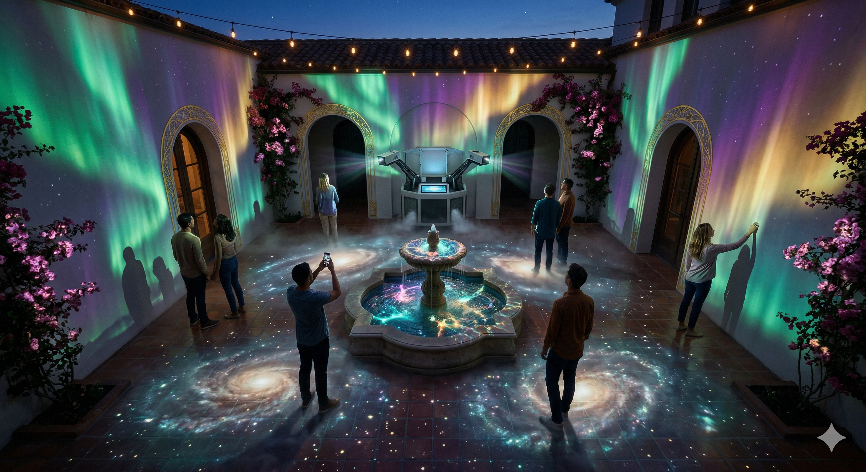 Outdoor courtyard activation